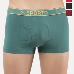 Sporto by Macho Pack Of 4 Combed Cotton Trunks-picture-43