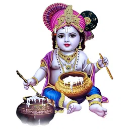 Decor Villa Multicolour Little krishna Wall Sticker-picture-45