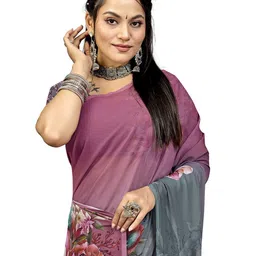 PARVOTSAV Floral Printed Daily Saree With Unstitched Blouse Piece-picture-10