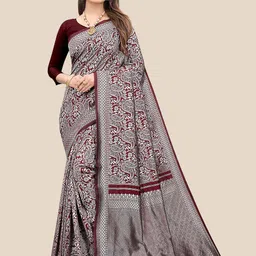 bigben textile Woven Design Zari Silk Blend Banarasi Saree-image-81