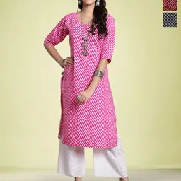 Moda Rapido Women Ethnic Motifs Printed Mirror Work Floral Crepe Kurta-image-56