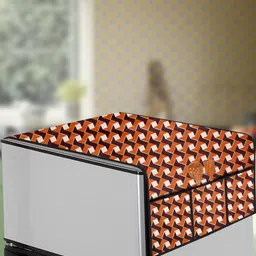 The Furnishing Tree Orange Plastic Refrigerator Cover-image-33