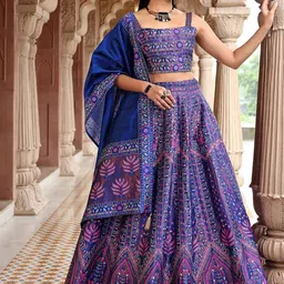 PURVAJA Ready to Wear Lehenga & Unstitched Blouse With Dupatta-picture-57