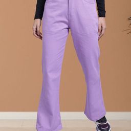 Mast & Harbour Women Flared High-Rise Easy Wash Trousers-image-45