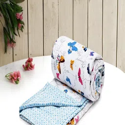 RRC Blue & White Cartoon Characters Microfiber AC Room 150 GSM Double Bed Dohar-image-39