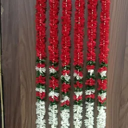 Nutts 6-Pcs Red & White Handmade Papergajra Garlands Festive Dcor-picture-12