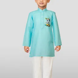 JBN Creation Boys Ethnic Motifs Printed Regular Kurta With Pyjamas-image-43