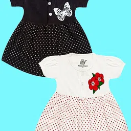 KidzzCart Polka Dot Print Fit & Flare Dress-35