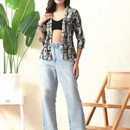 DECKEDUP Women Printed Ethnic Shrug-33
