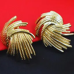 Stainless Steel Anti Tarnish Golden Western Earrings-44