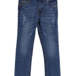CRAZYPENGUIN ELITE Boys Mildly Distressed Light Fade Jeans-image-88