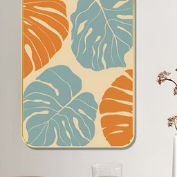 Myntra Elegant Homes Beige & Blue Tropical Leaf Wooden Wall Art-image-18