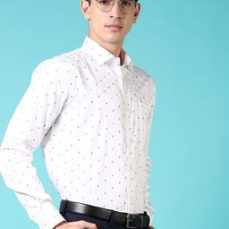 V-Mart Men Spread Collar Micro Ditsy Printed Cotton Casual Shirt-image-88