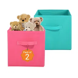 Kuber Industries Pink & Green 2 Pieces Durable Multi-Utility Organisers-49