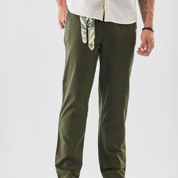 Snitch Men Olive Mid-Rise Slim Fit Trouser-picture-23