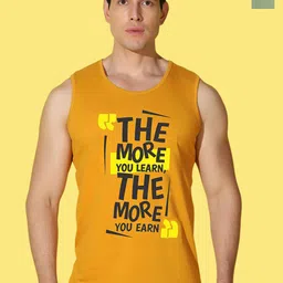 WOOSTRO Pack Of 2 Printed Super Combed Cotton Gym VestVWS26(ALONE LGTGREEN)(MORE MUSTARD)-image-79