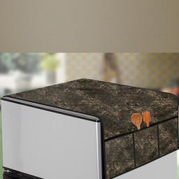 The Furnishing Tree Coffee Brown Plastic Refrigerator Cover-image-31