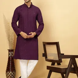 FABINALIV Men Thread Work Kurta-picture-10