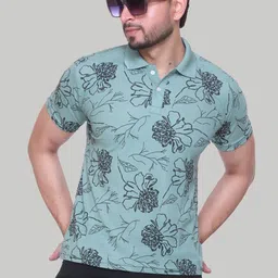STELVIN Floral Printed Polo Collar T-shirt-picture-45