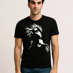 Be Crazy Men Naruto Graphic Printed Round Neck Cotton T-shirt-image-98