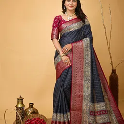 KAYOMMI Checked Zari Kanjeevaram Saree-4