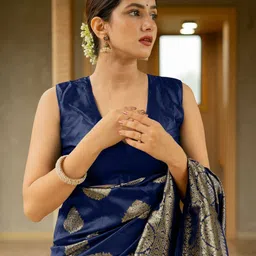 Subham Woven Design Zari Banarasi Saree image 4
