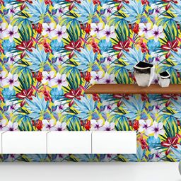 ArtzFolio Printed UV-Resistant Anti-Bacterial Watercolor Lily Hibiscus Peel & Stick Wallpaper-image-40