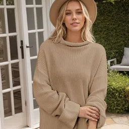 StyleCast Women Solid Longline Oversized Pullover-picture-34