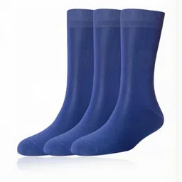 Akeeta Unisex Pack Of 3 Blue Ankle Length Cotton Socks-picture-25