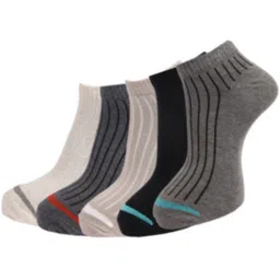 Winget Men Pack Of 5 Patterned Cotton Ankle Length Socks-picture-41