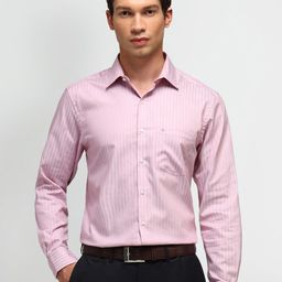 Arrow Liberty Classic Striped Spread Collar Pure Cotton Formal Shirt-image-54