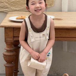 LULU & SKY Girls Knee-Length Pure Cotton Dungaree-image-72