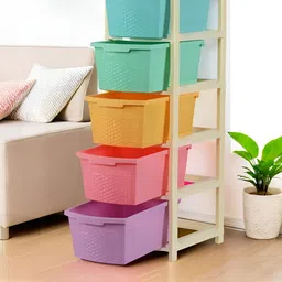 Myntra Elegant Homes Purple & Pink 5 Layers Water Resistant Drawer Organiser Organisers-40