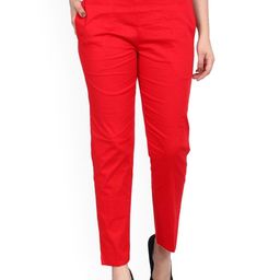 MIXFIT Women Solid Mid-Rise Slim Fit Trousers-picture-23