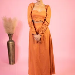 THE BEHRUZ THEORY Sweetheart Neck Crop Top With Skirt-image-30