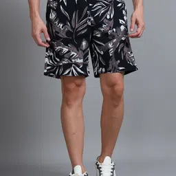 StitchX Men Floral Printed Shorts-image-94