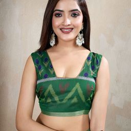 SUVIKAS CREATION Ethnic Motifs Printed Saree With Blouse Piece image 4