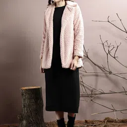 Athena Self Design Hip Length Over Coat-85