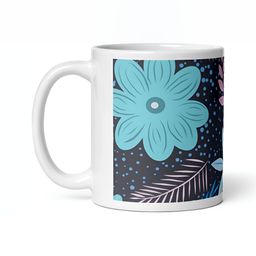 Mr UVD Off White & Blue Printed Ceramic Matte Mugs Set of Cups and Mugs-image-87