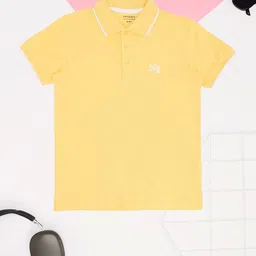 Pantaloons Junior Boys Polo Collar Extended Sleeves T-shirt-picture-17