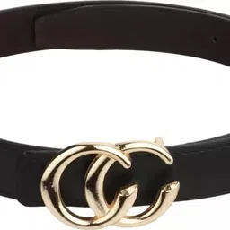 kaezri Women Black Texas Leatherite Belt-picture-23