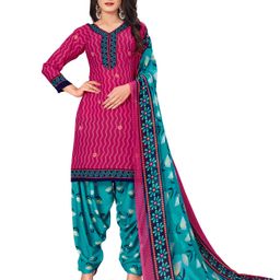 HERE&NOW Chevron Printed Unstitched Dress Material-image-57