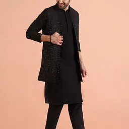 KISAH Men Floral Embroidered Regular Kurta with Trousers-picture-45