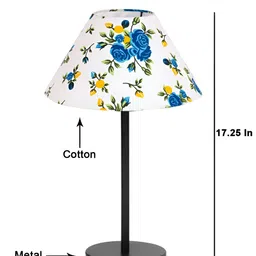 Aura White Printed Traditional Frusturical Shaped Table Lamp-image-24