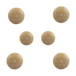 Indianshelf 6Pcs Mustard-Yellow & White Textured Ceramic Knobs-7