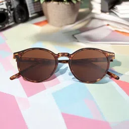 Ted Smith Unisex Round Sunglasses with Polarised and UV Protected Lens-27