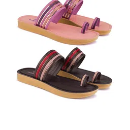 BERSACHE Pack Of 2 One Toe Flats-picture-10