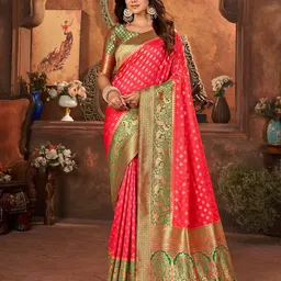 DIVASTRI Woven Design Zari Silk Blend Kanjeevaram Saree-picture-12