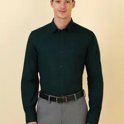 Allen Solly Men Solid Spread Collar Pure Cotton Formal Shirt-picture-5