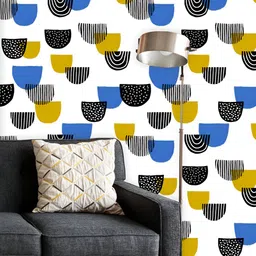 ArtzFolio Printed UV-Resistant Anti-Bacterial Colorful Geometric ShapesPeel & Stick Wallpaper-image-78